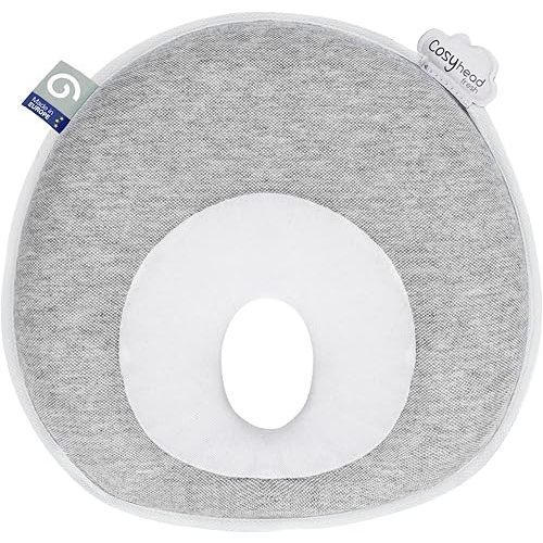 Babymoov Cosyhead Fresh Headrest, Gray and White – Soft Cotton Support for Baby Bouncers, Strollers & Car Seats