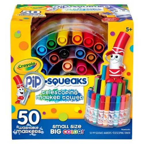 Crayola 50ct Pip Squeaks Marker Set: Washable Bold Point Art Markers, Multicolored, Ages 5+ : Target