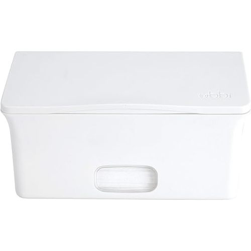 Ubbi Baby Wipes Dispenser, Baby Wipes Case, Baby Wipes Holder With Weighted Plate, Keeps Wipes Fresh And Non-Slip Rubber Feet, Gray
