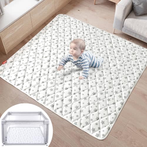Premium Foam Baby Play Mat, 50''x50'' Playpen Mat, One-Piece Crawling Mat for Babies, Infant and Toddler, Baby Floor Play Mat