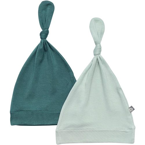 KYTE BABY Bamboo Rayon Baby Beanie Hats Soft Knotted Caps - 2 Pack