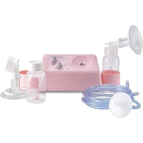 Limerick PJ's Comfort Standard Electric Breast Pump, Portable Feed with Advanced Vacuum Technology for Maximum Milk Production, Includes ComforTouch Silicone Breast Cups, Power Supply