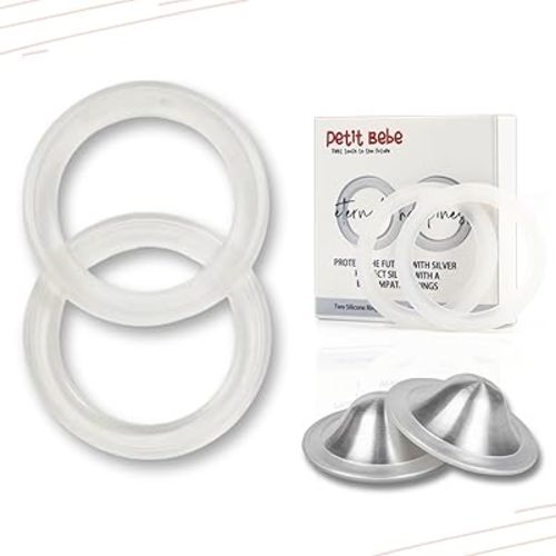 Eternal Silver Cups Compatible Silicone Rings (Regular), Nipple Shield Protection for Breastfeeding Newborns, Soothe and Protect Sore Nipples, Newborn Essentials Must Haves