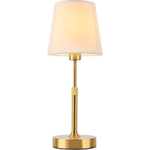 Cordless Lamp-Battery Operated Table lamp-5200mAH Rechargeable with Height Adjustable, Stepless Dimming Touch Control Wireless Lamp for Bedroom, Dining Table, Kitchen Counter, Nightstand(Gold)