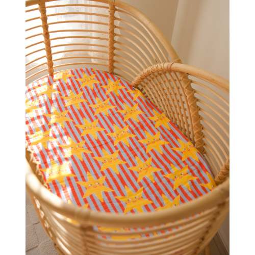 Organic Muslin Fitted Sheet - Lucky Stars – AEGI BLOOM