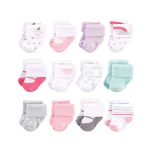 Baby Boys Hudson Cotton Rich Newborn and Terry Socks Safari, 0-3 Months