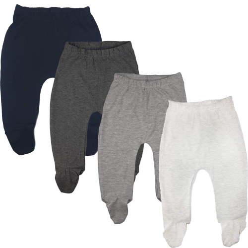 123 Bear Baby Cotton Spandex Baby Pants with feet / Infant leggings with footies