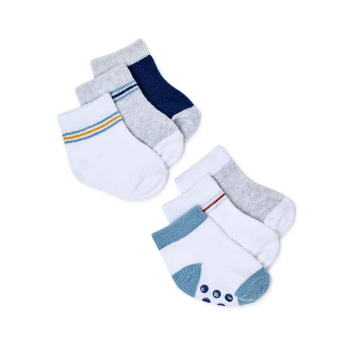 Carter's Child of Mine Baby Boys' Retro Crew Socks, 6-Pack, Sizes 0-12 Months