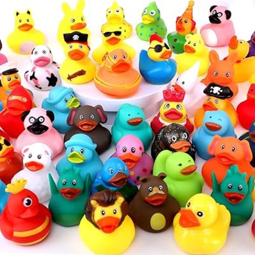 30 Pcs Rubber Ducks Assorted Plastic Rubber Ducks for Cruise Ducks Ducking Bath Toys Ducks Party Favors Beach Pool Activity Cruise Ships Hiding for Kids Teens