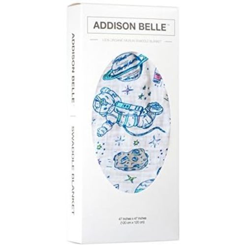 Baby Swaddle Blanket - 100% Muslin Cotton Unisex Soft Swaddle Wrap for Baby Boys or Girl - Neutral Newborn Receiving Blankets - Nursery Swaddling for Babies - 47” x 47” (Space)