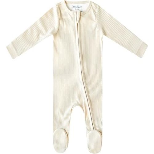 Copper Pearl Zip-up Footie Moonstone