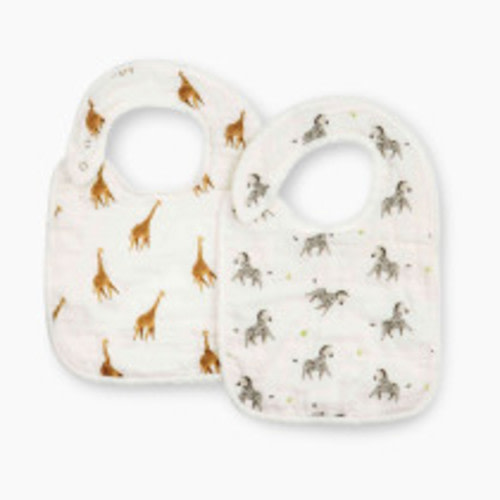 Bamboo Little Bamboo Snap Bib - Giraffe & Zebra