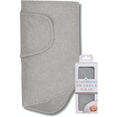 Miracle Blanket Swaddle Wrap – Help Your Newborn Sleep Longer – Soft & Secure Sleep Sack for Infants – Easy-to-Use Swaddling Blanket for a Calm Baby (Solid Heather Gray)