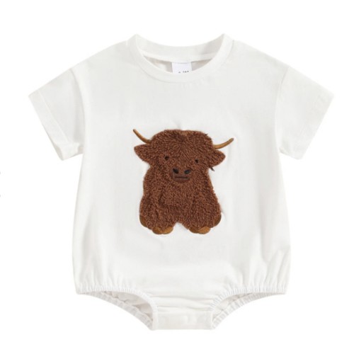 HIGHLAND CALF T-Shirt Onesie - Hazel & Bo