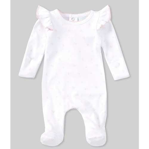 Edgehill Collection Baby Girls Preemie-9 Months Round Neckline Long Sleeve Ditsy Pointelle Coverall