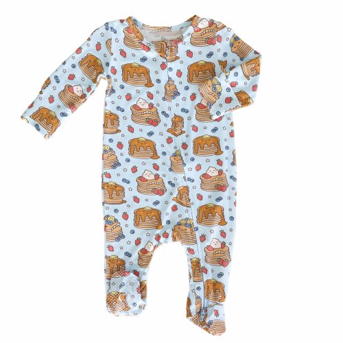 Brunch Buddies Zipper Footie | 0-3 Months