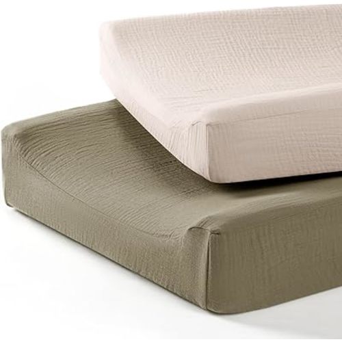 lulumoon Baby Changing Pad Cover: Muslin Diaper Changing Table Pad Cover - Changing Pad Sheets for Girls Boys