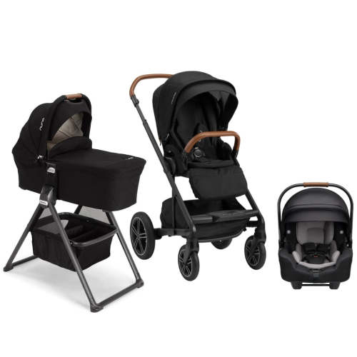 Nuna MIXX Next Bundle - Stroller, Bassinet and PIPA RX Infant Car Seat - Caviar - Caviar - Caviar
