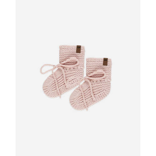 Knit Booties || Bubblegum (0-3 months)