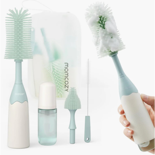 Momcozy Innovative Push-Press Design Bottle Brush Kit