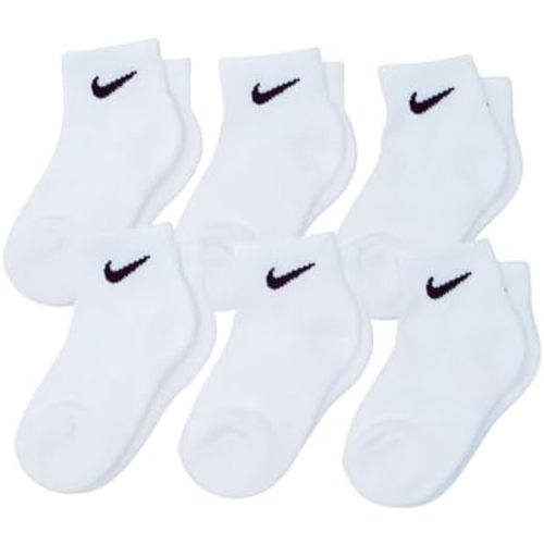 Nike Newborn Baby Ankle Socks with Logo – 6-Pair Gift Set, Soft Cotton Blend for Everyday Wear and Comfort