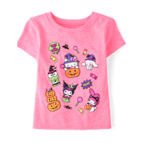 Toddler Girls Short Sleeve Hello Kitty And Friends Halloween Graphic Tee - PINK | The Children's Place