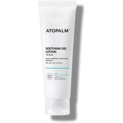 ATOPALM Soothing Gel Lotion 4 Fl Oz, Cooling and Calming Moisturizer for Sensitive, Eczema Prone, Heat Rash Skin, Redness Relief, Lightweight Mild Face and Body Lotion for Baby, Korean Skincare