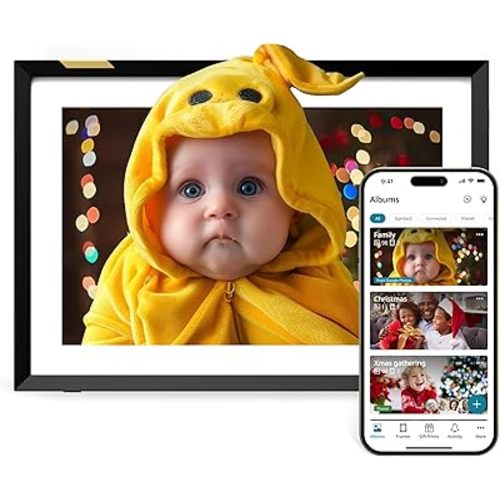 Nixplay Digital Picture Frame [AI-Enhanced] Stunning HD Touch Screen Display | Perfect Digital Picture Frame for Gifting | Auto-Rotation Feature, Securely Share Photos/Videos via Email or App | 10.1"