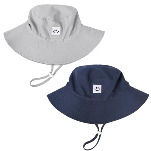 Baby Toddler Sun Hat,Kids Summer UPF 50+ Foldable Beach Bucket Hat for Boys Girls Children