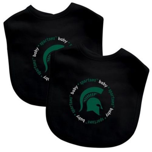 BabyFanatic Officially Licensed Unisex Baby Bibs 2 Pack - NCAA Michigan State Spartans