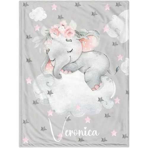 Personalized Baby Blanket for Girls Boys, Custom Baby Blanket with Name, Super Soft Personalized Gifts Blankets for Kids, Custom Name Blankets for Birthday, Christmas, Valentine's Day