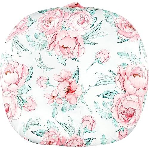 Newborn Lounger Cover, Floral Removable Cover Ultra Soft Comfortable Lounger Slipcover Removable Cover for Infant Lounger Pillow(Lounger not Included)