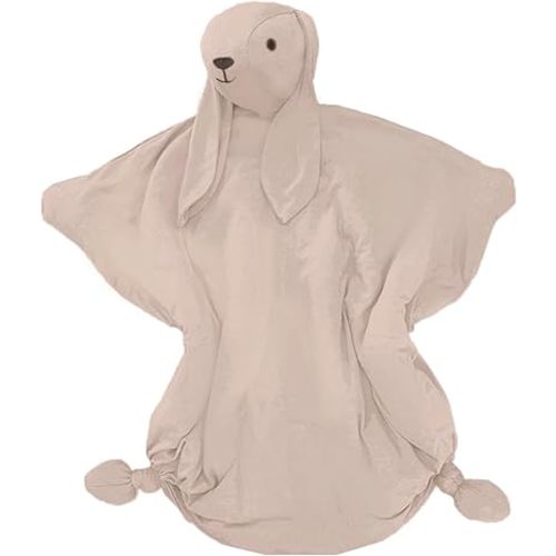 GUNAMUNA Unisex Lovey Blanket for Newborns and Toddlers, Soft Stuffed Bunny Security Comforter, One Size, Blush