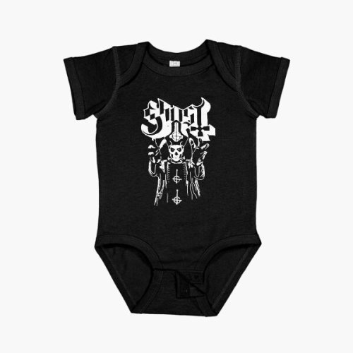 Ghost B C Hands Up Papa Emeritus Black New Officia Baby One-Piece