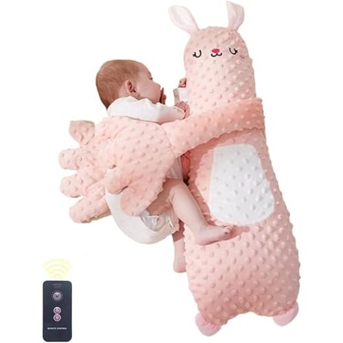 Baby Patter for Sleep, Baby Patting Sleeping Toy, Baby Startle Prevention Sleep Aid Companion, Third Gear Adjustable Simulation of Mother's Automatic Palm Slapping (Light Pink)