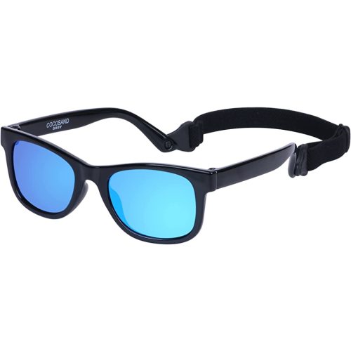 COCOSAND Flexible Baby Sunglasses with Strap Polarized UV Protection for Toddler Infant Newborn Boy Girl Age 0-24 Months
