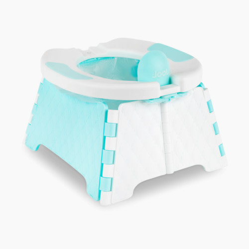 Jool Baby Collapsible Travel Potty Chair with Travel Bag & 30 Replacement Bags - Aqua