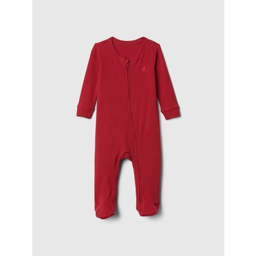 Baby Ribbed Two-Way Zip One-Piece | Gap Factory