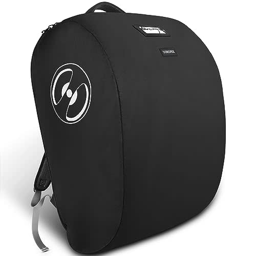 YOREPEK Padded Car Seat Travel Bag for Airplane, Compatible with Doona Car Seat Stroller, Infant Car Seat Bags with Lockable Zipper, Foldable Gate Check Stroller Bag Backpack for Baby Travel