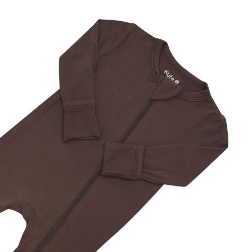 Zippered Footie in Espresso