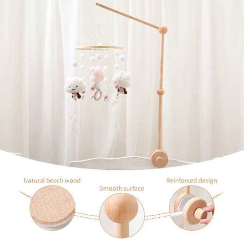 Natural Wood Baby Crib Arm