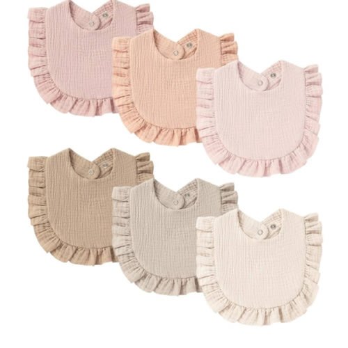 Baby Muslin Bibs Bandana Drool Bibs for Unisex Boys & Girls, Soft and Absorbent Cotton Teething Drooling Bib Set for Newborn Toddler