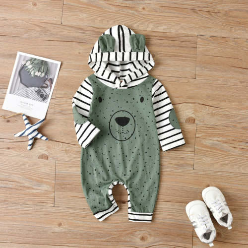 Striped Little Bear Romper