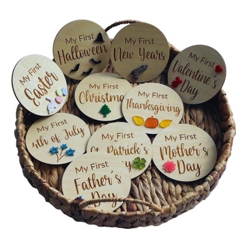 My First Holiday Milestones (3D) - Etsy