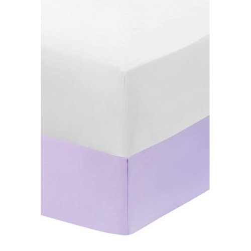 Everyday Kids 2pk Fitted Crib Sheet - White/Lavender