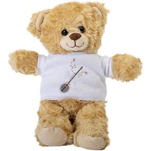 Music Instrument Banjo with Decoration Teddy Bear, Gift Stuffed Animal, Plush Teddy Bear with Tee, Welcoming Baby Gift, Gift for Her, Cute Birthday Christmas Basket Gift Idea