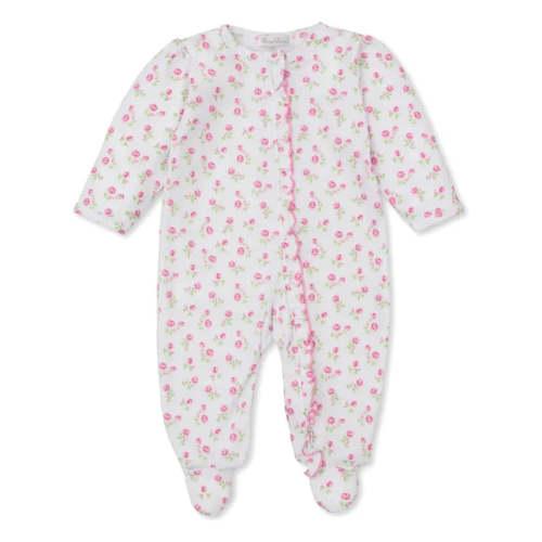 Rosy Roses Zipper Footie – Apple Blossom Baby And Decor