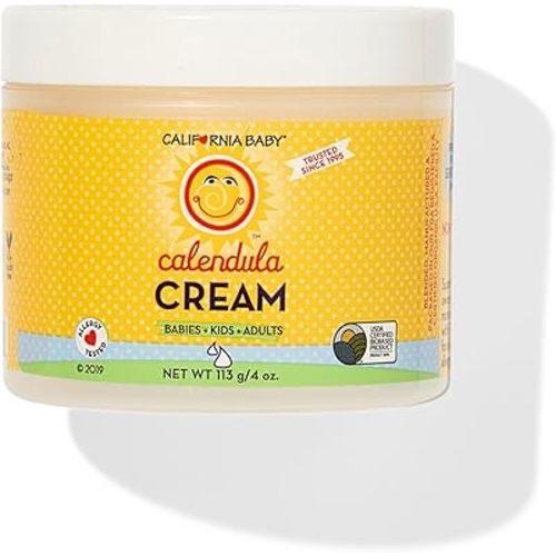 California Baby Calendula Cream | Soothing Baby Cream | Allergy Friendly | Plant-based | Soothes and Moisturizes Irritated, Dry Skin on Face and Body | 4 oz