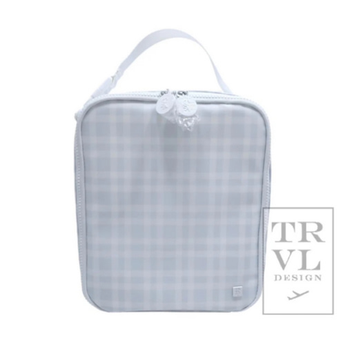 TRVL Blue Pimlico Plaid Lunch Box | A to Z Monogramming