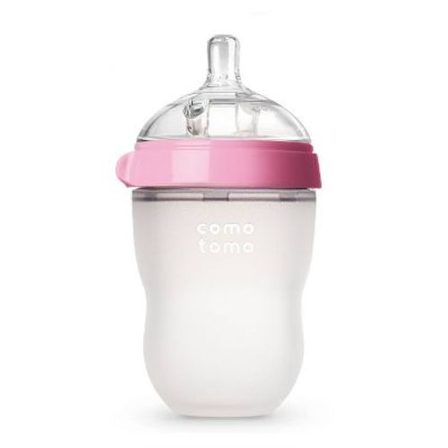 Comotomo Silicone Bottle 8-Oz - Pink